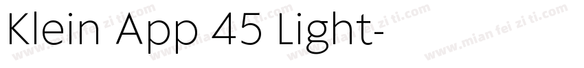 Klein App 45 Light字体转换